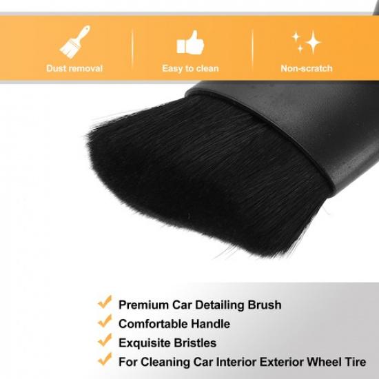 1pcs Car Interior Dust Brush Soft Bristles Detailing Brush Dusting Tool Black
