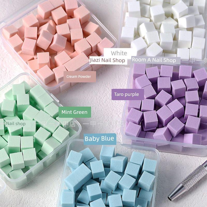 Nail Pat Glue Sponge High Density Tofu Block Powder Puff Blush Gradient Special Grip for Nail Beauty Shop Tool