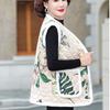 Autumn Winter Women's Flocking Vest Thick Warm Printed Fleece Cardigan Vest Outwear