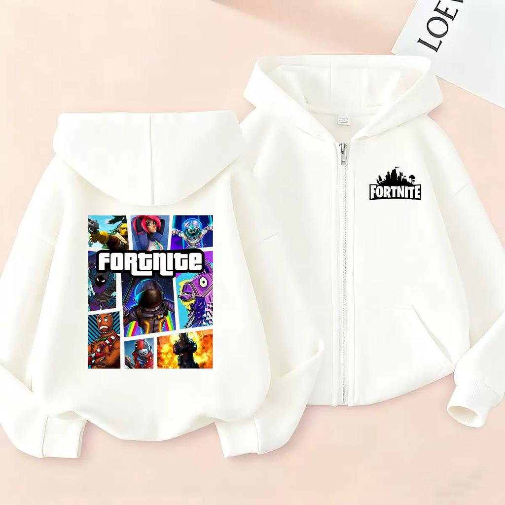 New Fortnite Game Printed Children's Leisure Cartoon Long Sleeve Autumn/Winter New Teenager Zipper Sweatshirt Hoodie