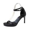 Fashion Stiletto Sandals Summer New Round Head Bag with A Line with Waterproof Platform Anti-slip Wear-resistant High Heels
