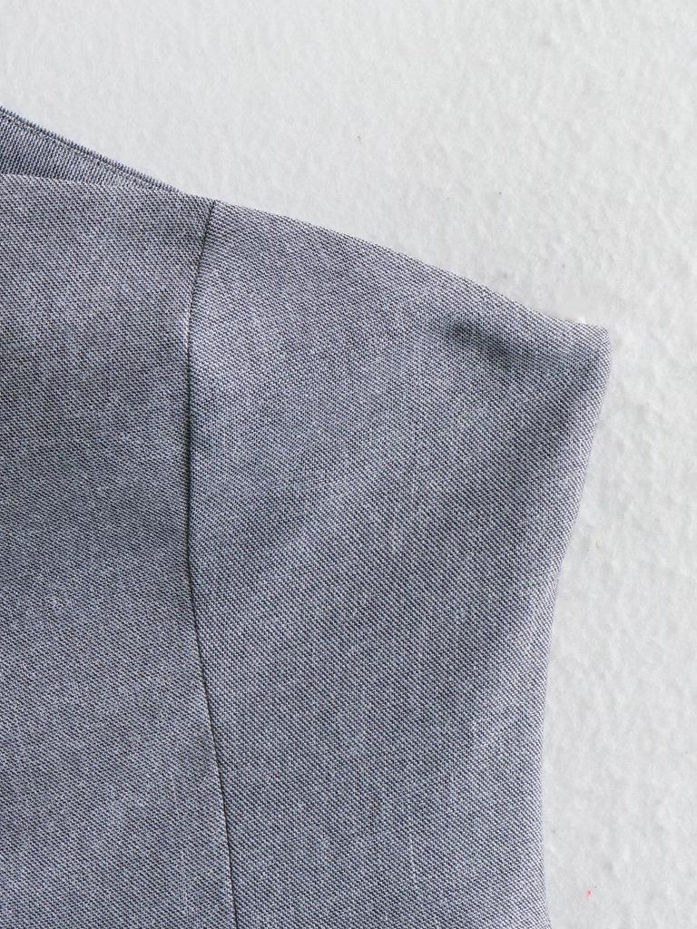 2024 Women's European and American Style Asymmetrical Neckline Vest & High Waist Pants Set