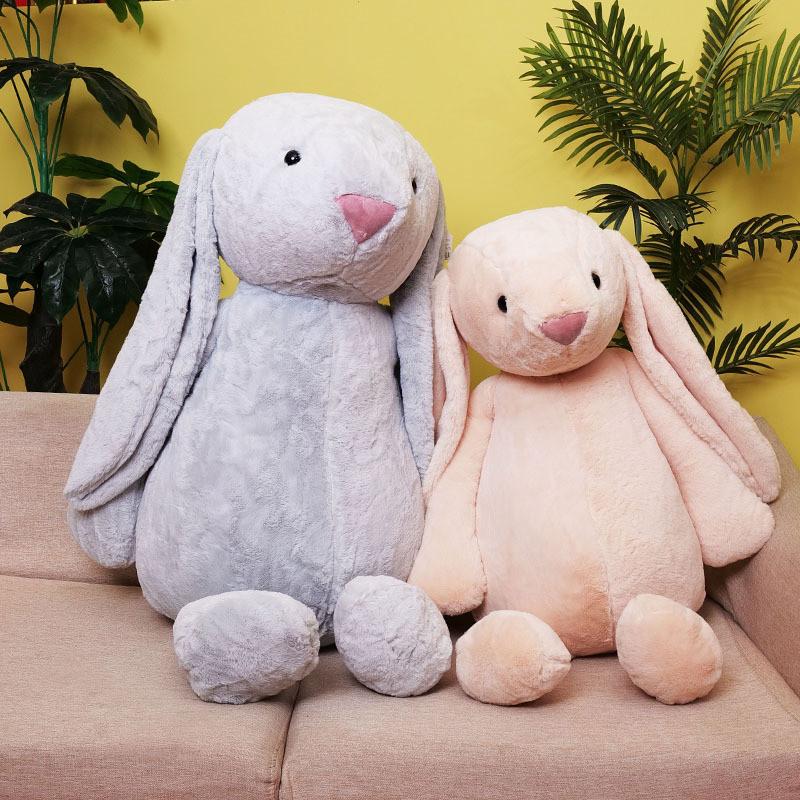 Shy Adorable Rabbit Plush Toy Soft Short Fur Stuffed Animal For Playtime Kids