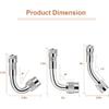 Valve Stem Extenders,4Pcs 7Inch/180mm Dual Flexible Stainless Steel Braided Valve Stem Extensions,6Pieces 45 90 135 Degree Brass Valve Adaptors for