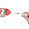 Fruit Alligator Clip Colorful Cartoon Silicone Badge Reel ID Badge Card Clips Badge Holder