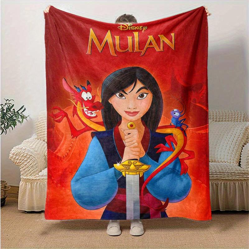 1 Stück, Disney Mulan Heimdekorative Kuscheldecke Weiche Decke für Sofa, Bett, Auto, Reisen, Camping, Büro-Nickerchen, Geschenkidee