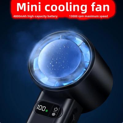 Kühlender Hand-Turbo-Ventilator Mini Tragbarer Handventilator, USB-wiederaufladbarer Persönlicher Ventilator, Kleiner Taschenventilator mit 100 Geschwindigkeiten Handventilator