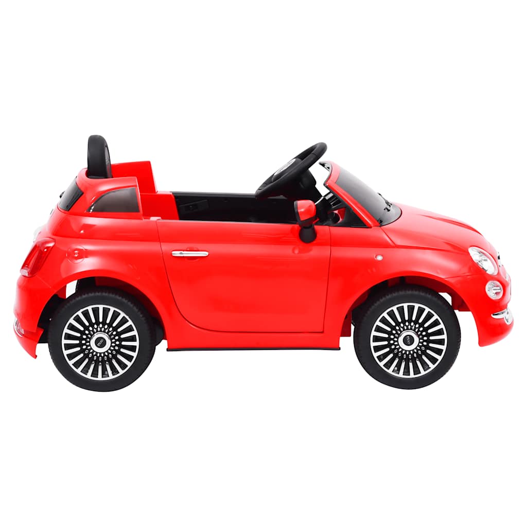 Vidaxl Elektryczny Samochód Jeździk Fiat 500, Czerwony