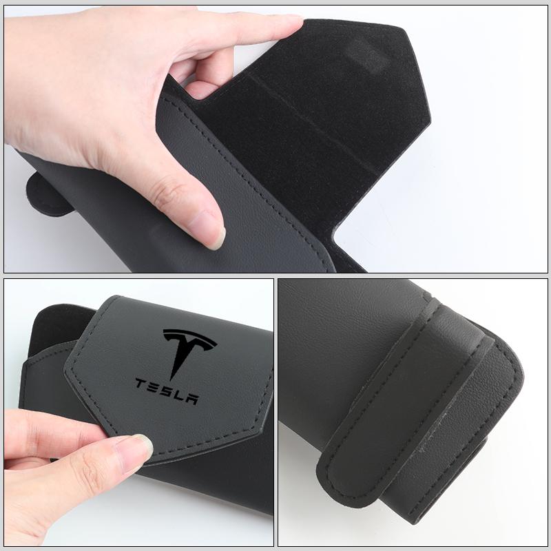 Car Valve Glasses Box Sun Visor Glasses Holder Sunglasses Case For Tesla Model 3 Y S X 2021 Roadster Cybertruck Juguete