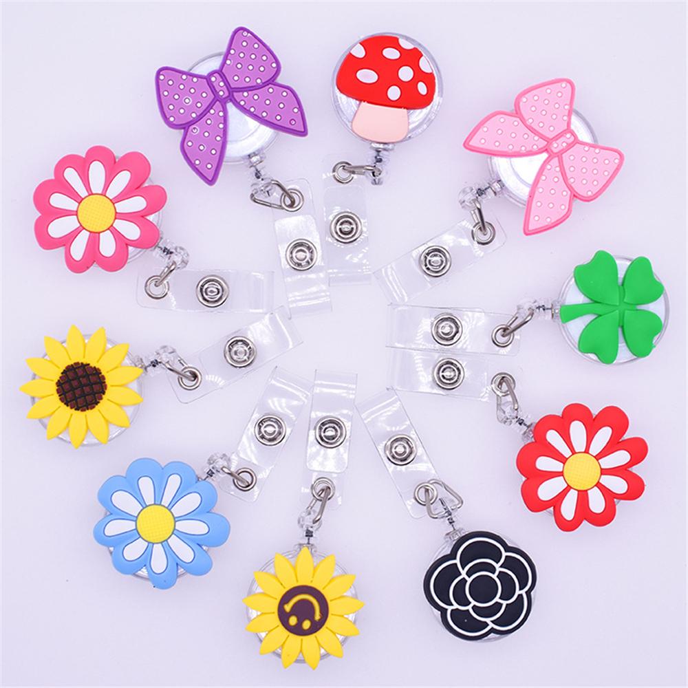 ID Card Name Card Holder Badge Holder Clip Retractable Badge Key Chain ID Badge Holder Nurse Doctor