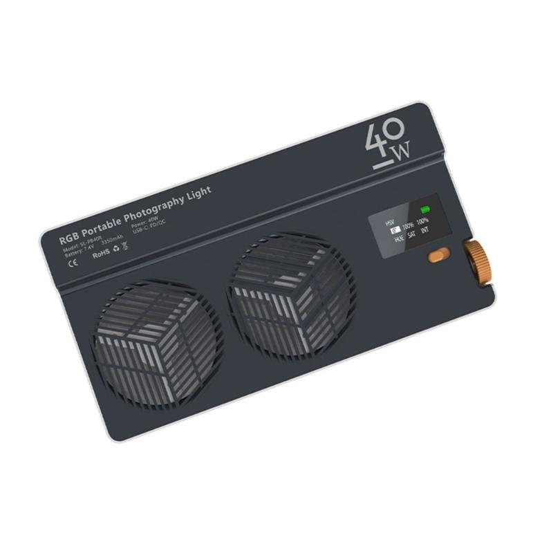 Bright 40W Pocket Sized Rgbs LED Video Light with Builts In Battery 360 Color CCTs FXs Mode for Live Streaming Vloggings