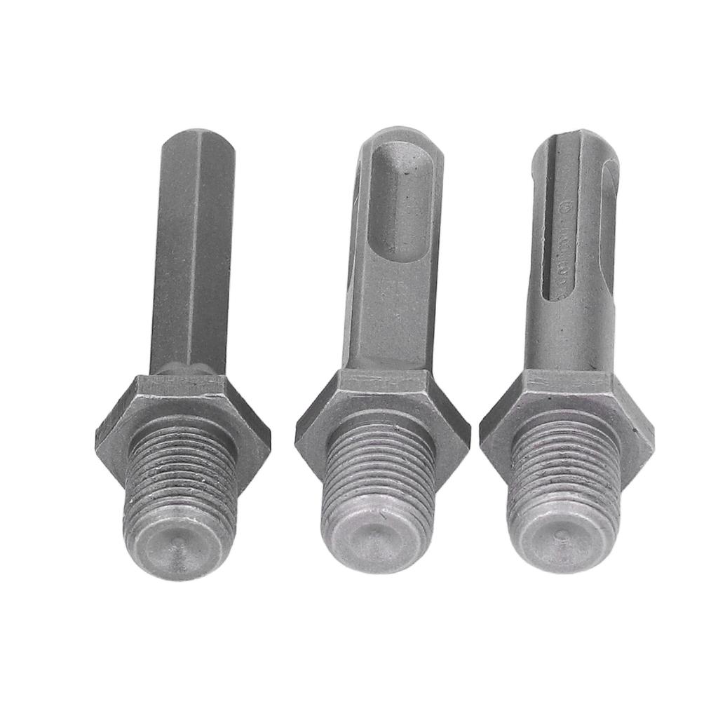 Firewood Bit Cone Wood Splitting Drill Carbon Steel Log Splitter Tool with 3Pcs Removable Shank