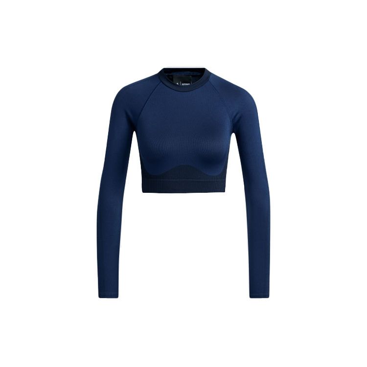 

adidas x IVY PARK Women s Cropped Sports Long Sleeve Dark Blue Women HH9361 XS