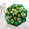 Stained Style Round Wall Art Decorative PanelUmbrellaPortable 3-Fold Compact Umbrella for Men & Women Gift
