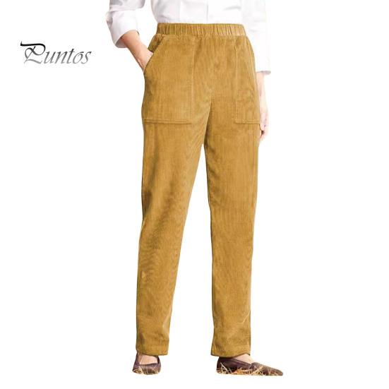 

Вельветовые повседневные брюки с эластичным поясом, женские длинные брюки с карманами, однотонные прямые брюки для поездок на работу и работы в офис XL пшеничный