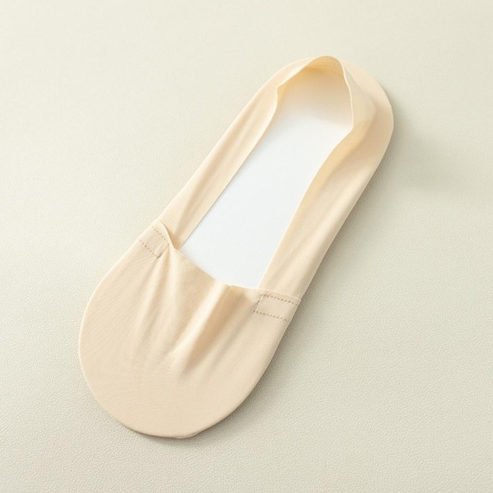 Silicone Grip No Show Socks Thin Breathable Girls Summer Socks New Invisible Socks for High Heels телесный