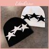 Winter Beanie Fall Knitted Cap With Star Pattern For Casual Streetwear Gift