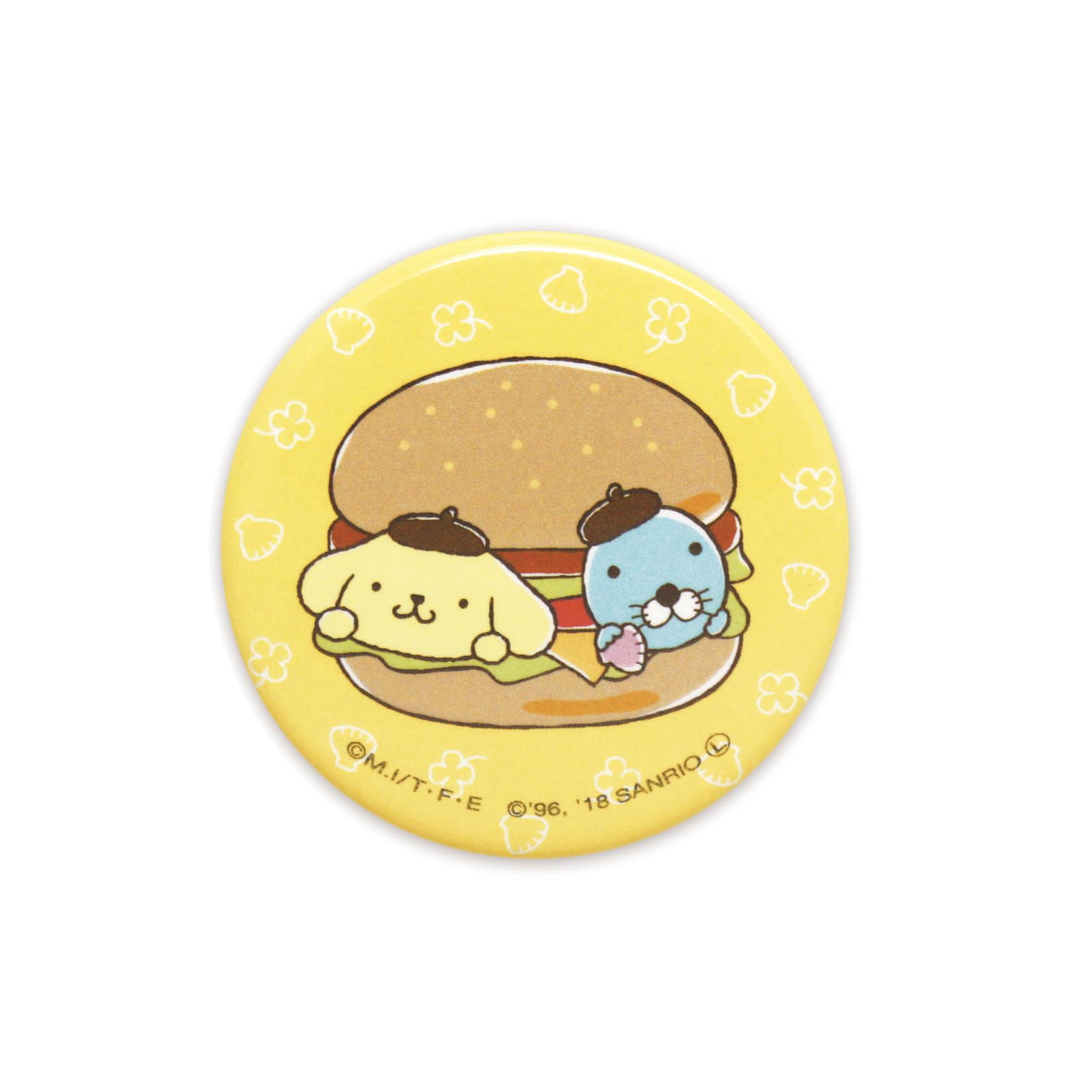 Значок Toshin Pack Bonobono x Pompompurin (Гамбургер) S3-CB101