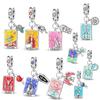 New 925  Silver Magic Card Charms Pendant For Women Fit Original Bracelet DIY April Fools' Day Party Jewelry Gifts
