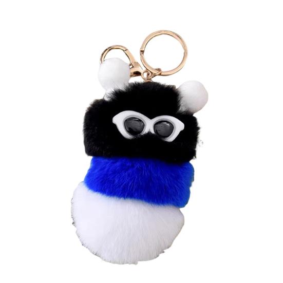 Keychain Pendant Cartoon Plush Caterpillars Charm Key Chain Hanging Ornament Decorative Pendant Wallet Backpack Car Keys Accessory H