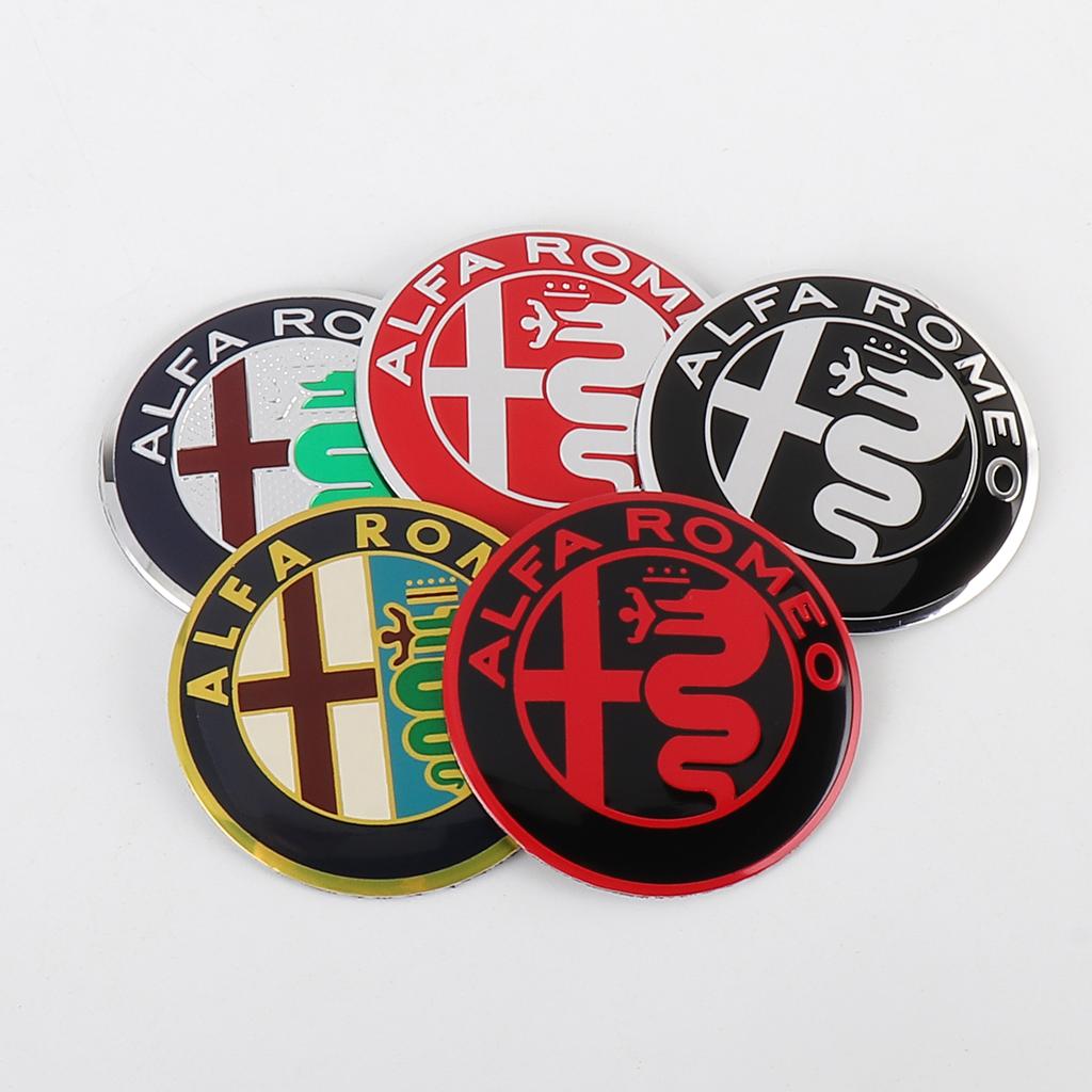 4Pcs 56/60MM Car Wheel Center Hub Caps For Alfa Romeo Giulia Stelvio Giulietta 156 159 147 Mito Tonale GT 166 Logo Sticker Cover