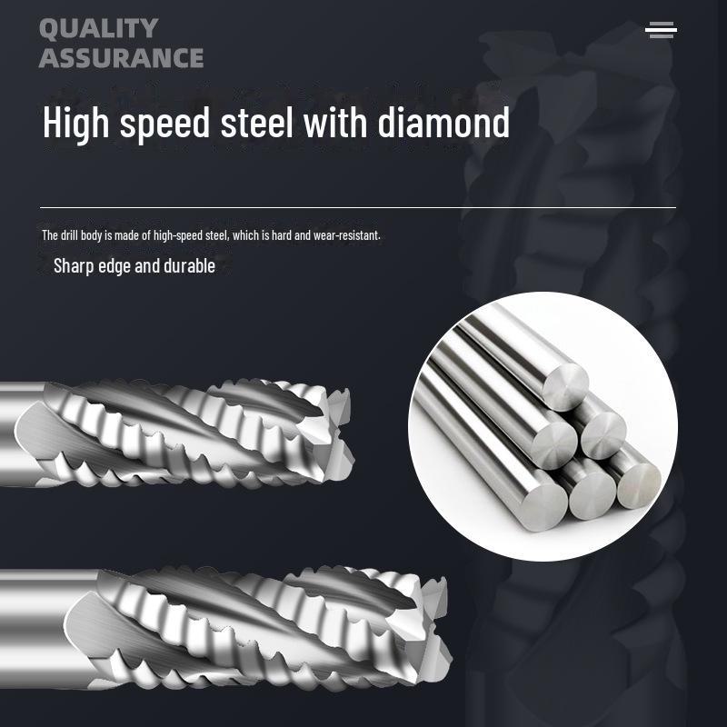 Tiangong M42 High-Speed Steel Cobalt Wave Edge CNC Milling Cutter for Aluminum