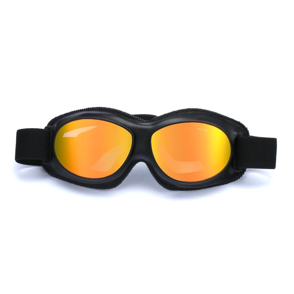 Retro Goggles, Motorcycle Riding Goggles Leather Frame UV Protection Locomotive Modification Accessories