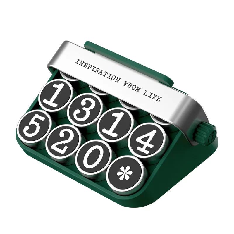 Creative Temporary Parking Card Retro Typewriter Hidable Temporary Auto Stop Phone Number Display Car Interior Decor