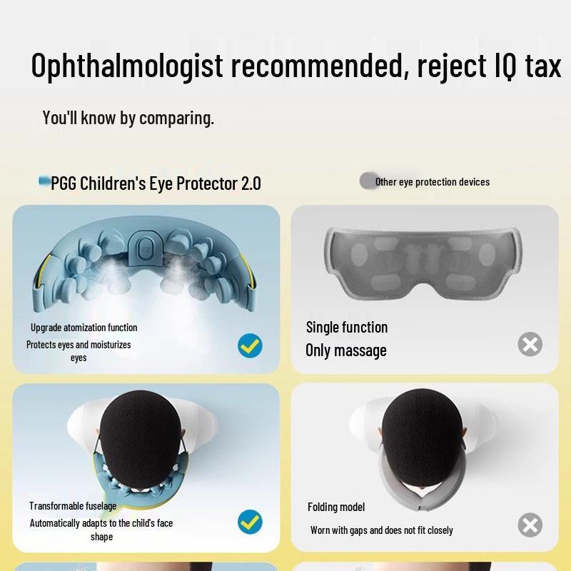 PGG Kids Eye Shield & Massager: Steam Eye Mask for Fatigue Relief