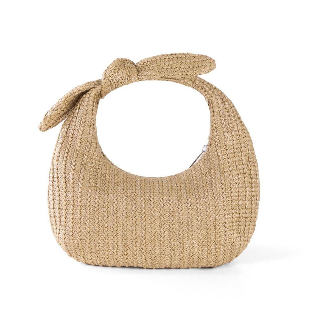 

Сумка Tote Bag із бантом. Модна сумочка з солом’яним місяцем