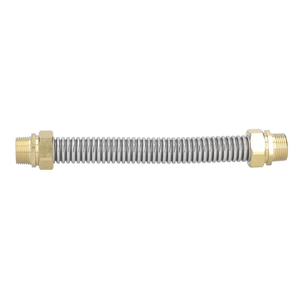 G3/4 Male Thread Air Conditioner Connecting Pipe Stainless Steel Corrugated Hose for Fan Coil Water