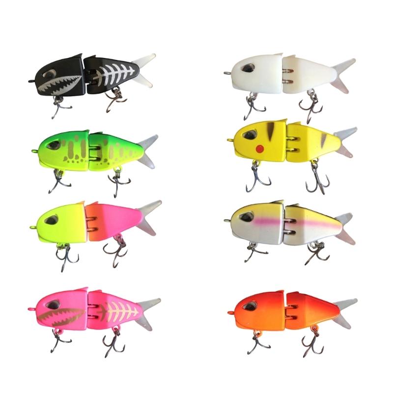 Multiple Section Artificial Fish Lures Fishhooks Jointed Swimbait Crankbait Fishing Realistic 3D Sinking Swimming Baits