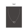 Women Simple Double Ring Clavicle Necklace Minimalist Fashion Personalized Jewelry