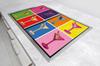 GLAS Schutzplatte Tafel 75x52 BUNT