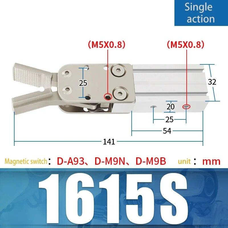 

Пневматичний циліндровий маніпулятор 1615 патрон S кріплення D затискач 2015 аксесуари Затискач насадки Daquan 1615S