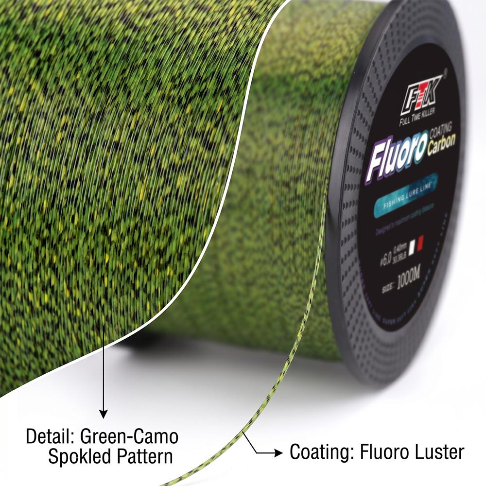 FTK Spotted 1,000-Meter Camouflage Nylon Line, Color-Changing Fishing Line, Abrasion-Resistant Main Line