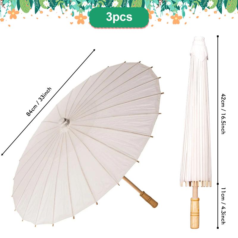 1/3/6pcs Wedding Paper Umbrellas Chinese Parasol Paper Umbrellas Rustic Photography Props Baby Shower Party Wedding Decoration