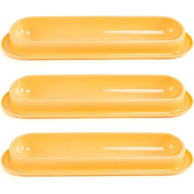 3-Piece Cats Feeding Dish - Long Multiple Cats Dining Bowl with Skidproof Bottom - Food & Water Bowl - Easy To Wash