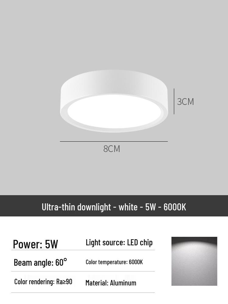 

Накладний антибліковий круглий світильник для коридору або фойє