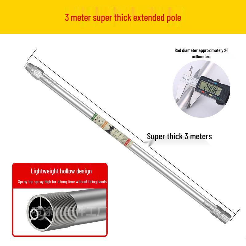 Universal Airless Paint Sprayer Extension Rod, 2m with Gasket Accessories