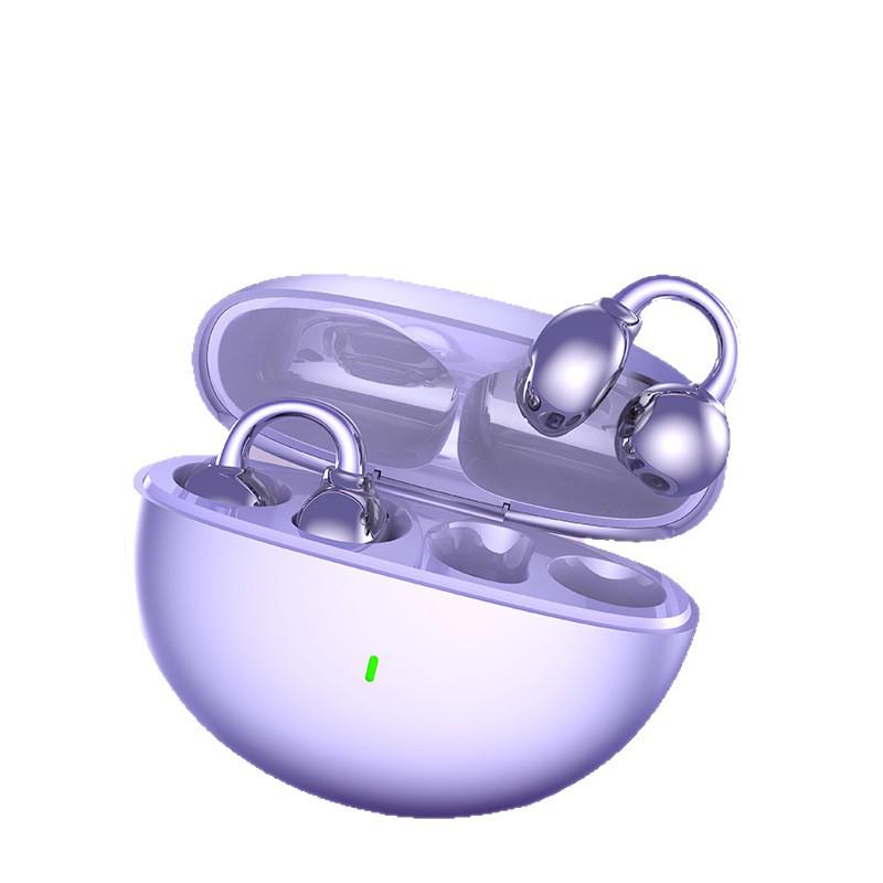 S80 Bone Conduction Wireless Earphones: Long Battery, Noise Cancelling, Clip-On Design for Sports and Gaming