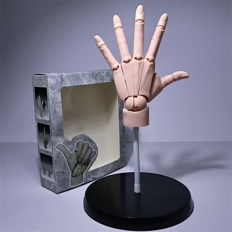 Highly Articulated 1/1 Scale Hand Model, Left & Right Hands, Jointed Anatomical Sculpture for Art Drawing Reference Anime Figure
