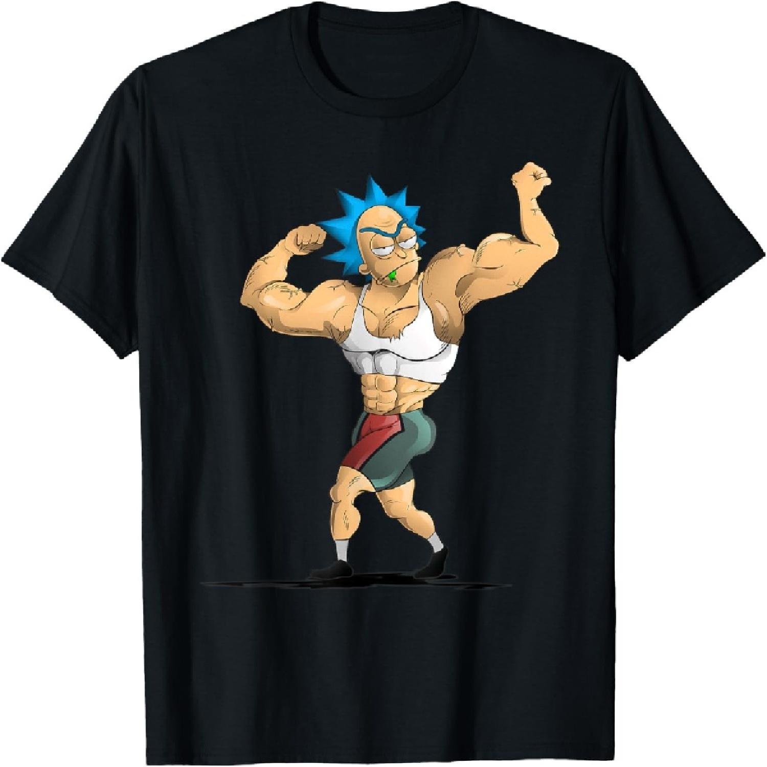 Mademark x Рик и Морти - Футболка Рик и Морти Футболка Тренажерный зал Рика Футболка S