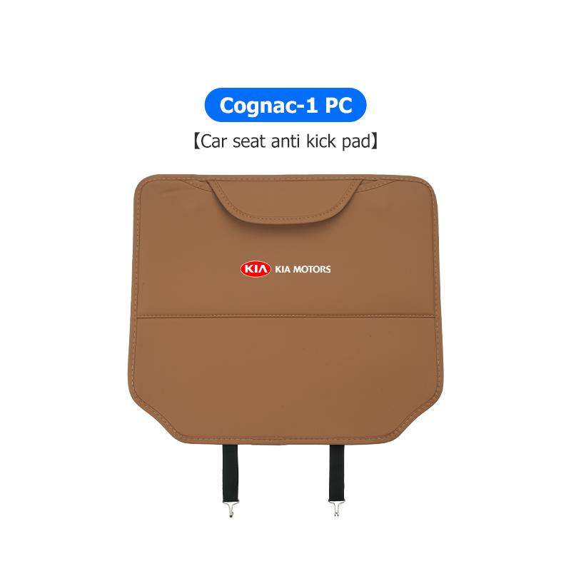 For KIA Leather Car Seat Back Anti-kick Pad Anti Scratch Protector Cover Storage Bag Sportage Rio Ceed Niro Soul Stonic Picanto