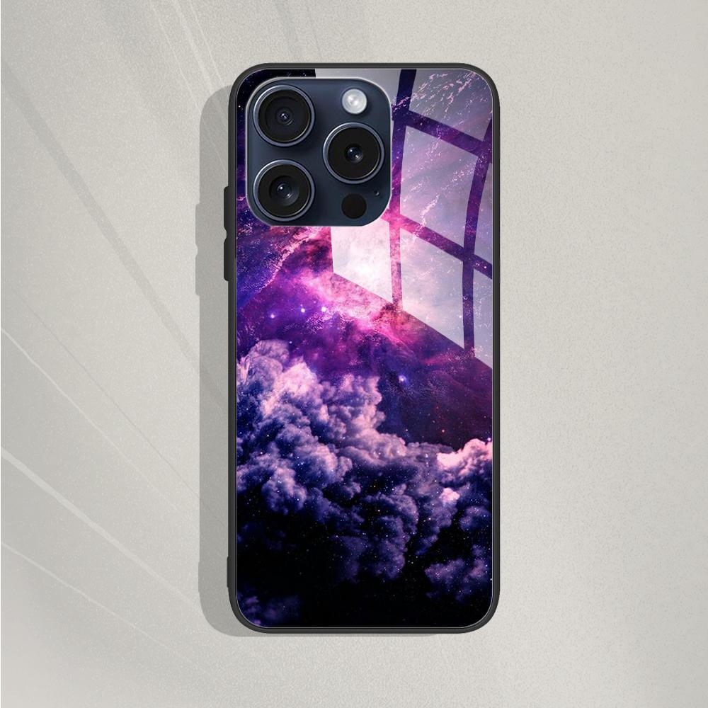 Tempered Glass Case for iPhone 15 15Pro Max Plus Back Cover Hard Bumper Protective Fundas for iPhone 14 Pro 14 Plus 14Pro Max