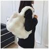 Plush Handbag Fashionable Top-handle Winter Satchel Versatile Shoulder Bag for Girls