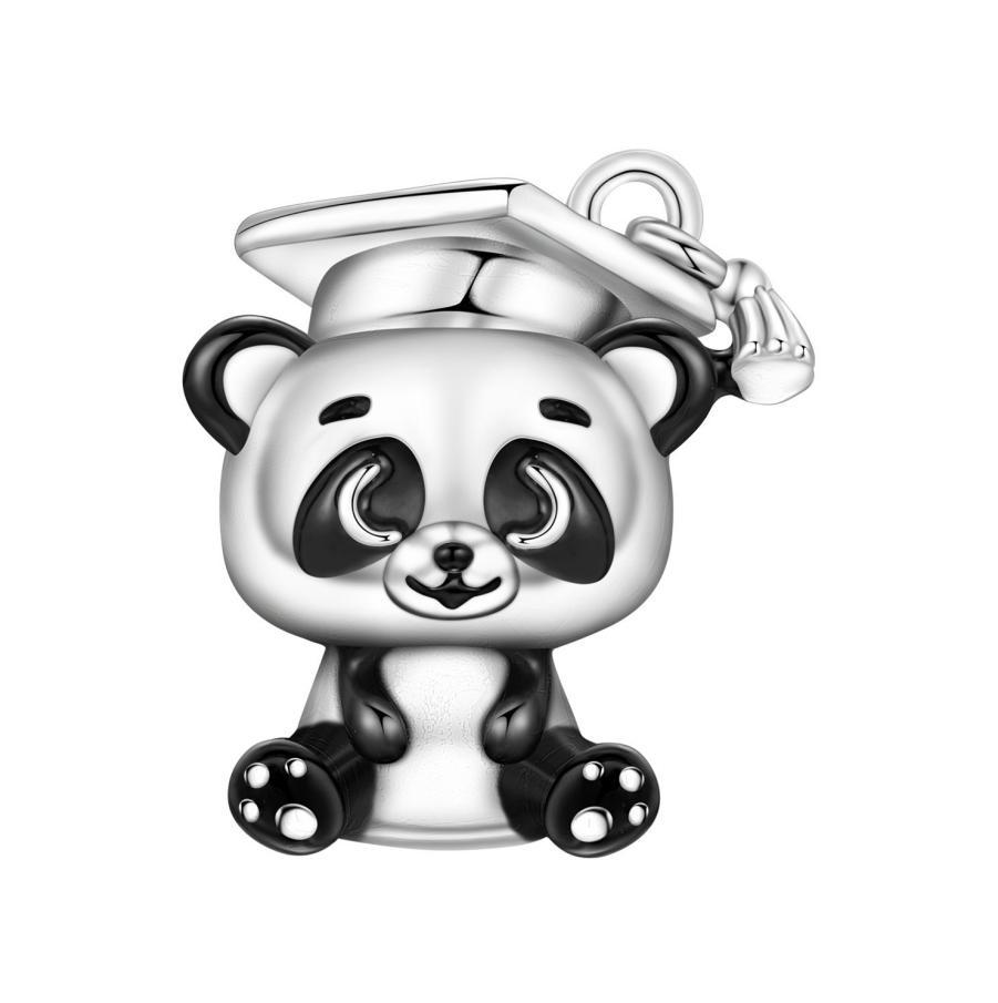 S925 Silver Cute Animal Panda Raccoon Koala Elephant Beaded Bracelet DIY Jewelry Charm Beads Accessories