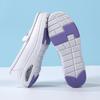 Women Massage Insole Genuine Leather Hollow Breathable Anti-Slip Swing Shoes Half Palm Air Cushion Platform Nurse Work Shoes