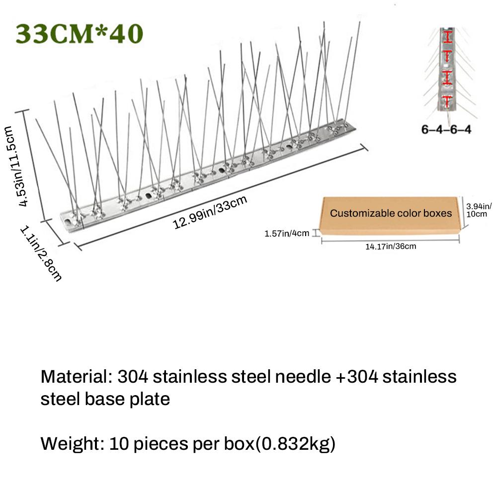 Stainless Steel Protection Against Bird Spines 10/12/14 Needles Pigeon Spikes Bird Repeller Set Deterrent Anti Bird Pigeon