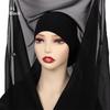 Solid Pearl Chiffon Scarf, Base Cap, & Magnetic Buckle Set